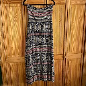 Artisan NY Blue Paisley Maxi Skirt Size Medium